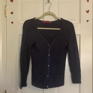 Hermine de Pashmina Paris navy blue cashmere cardigan size small-xsmall